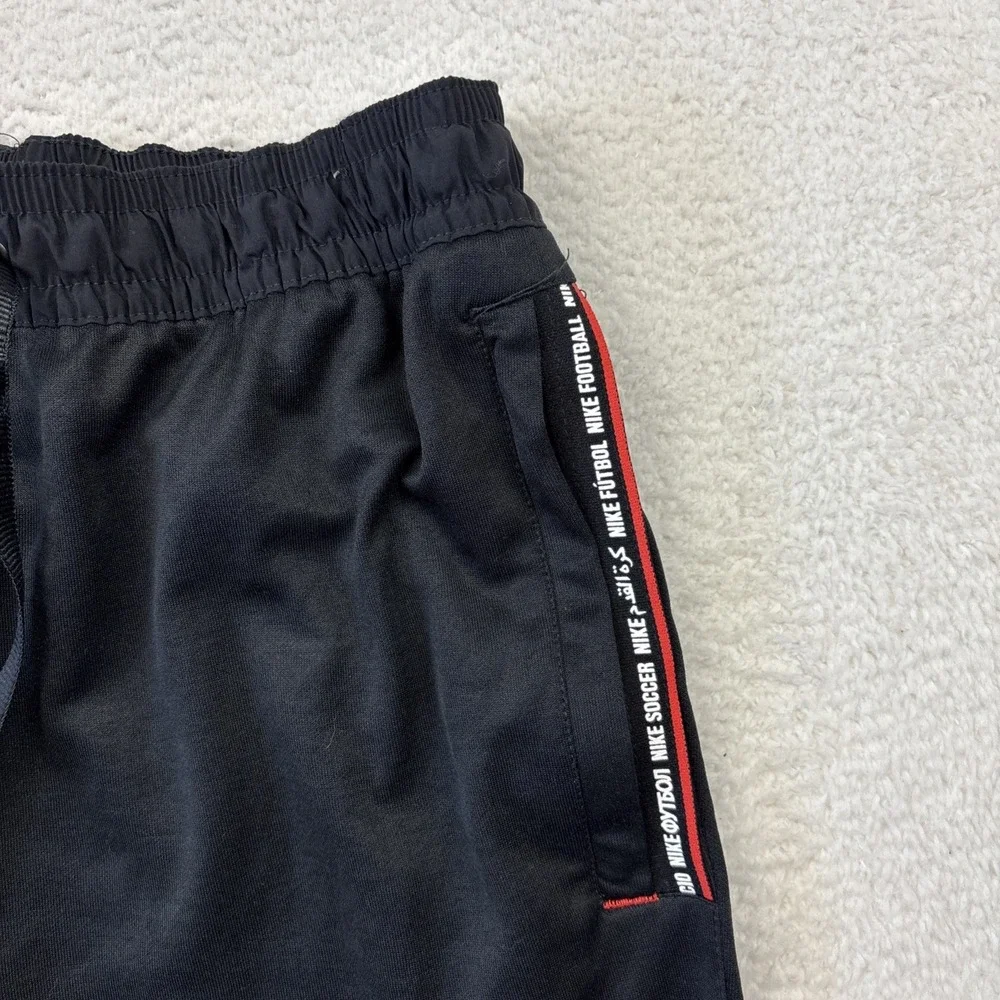 NIKE F.C. Mens Football Pants Small Black Soccer Sweatpants Zip Ankle Joggers